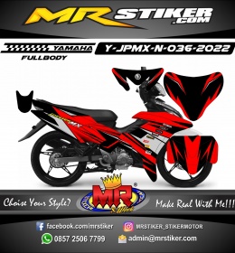 Stiker motor decal Yamaha Jupiter MX New Red Line Decal Graphic