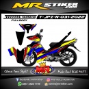 Stiker motor decal Yamaha Jupiter Z New Line Blue Red Yellow Racing Line Graphic FullBody