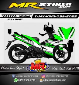 Stiker motor decal Yamaha MX KING Green Graphic Line Wrapping Body Kit Fullbody