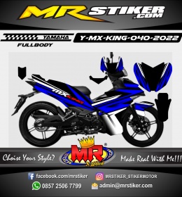 Stiker motor decal Yamaha MX KING Blue Graphic Line Motor Race Fullbody