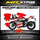 Stiker motor decal Yamaha R15 New 2022 FullBody Red Graphic Line Grey Race Decal