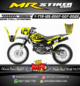 Stiker motor decal Yamaha TTR 125 2007 Yellow Graphic Line Wrapping MotoCross