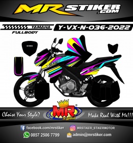 Stiker motor decal Yamaha Vixion New Line Sporty Colorful Sporty Race Fullbody