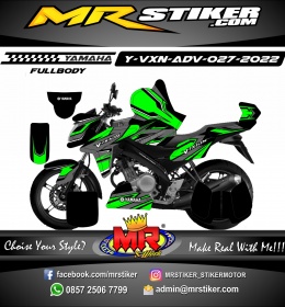 Stiker Motor Decal Yamaha Vixion Advance Green Graphic Wrapping Motor Fullbody