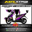 Stiker motor decal Yamaha XEON Sporty Decal Line Purple Gold Stiker FullBody Racing