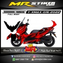 Stiker motor decal Yamaha Xmax Red Line Graphic Sporty Wrapping (FULLBODY)