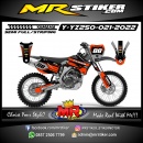 Stiker motor decal Yamaha YZ 250 Orange Sport Track Line Motocross Race