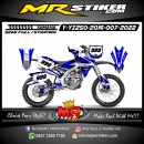 Stiker motor decal Yamaha YZ 250 2016 Blue Graphic Street Line Decal Race Tracker MotoCross Design
