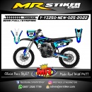 Stiker motor decal Yamaha YZ 250 F New Blue Line Color Graphic Supermoto Race Decal