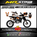 Stiker motor decal Yamaha YZ 85 New Orange Line Strip Decal Motocross Sport Track