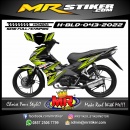 Stiker motor decal Honda Blade Line Yellow Stabillo Graphic Sporty Race Decal Strip