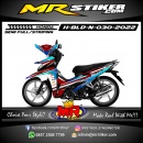 Stiker motor decal Honda Blade New Red Maroon Grafis Sport Race Line Blue Carbon Graphic