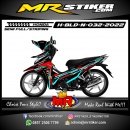 Stiker motor decal Honda Blade New Red Blue Grafis Line Street Graphic Semifull Decal