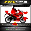Stiker motor decal Honda CBR 150 Thailand FullBody Red Wrapping Line Gold Race Sport Racing Decal