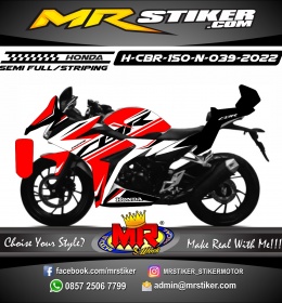 Stiker motor decal Honda CBR 150 New Sport Race Line Graphic Red Simple Racing