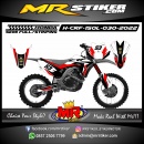 Stiker motor decal Honda CRF 150 L White Red Motocross Wrap Decal Trail