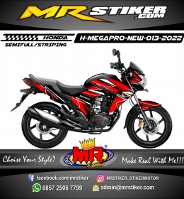 Stiker motor decal Honda Megapro New Red Tech Line Sporty Graphic Decal