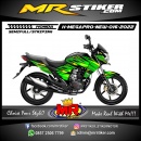 Stiker motor decal Honda Megapro New Graphic Line Green Sharping Decal Wrapping Sporty Grafis