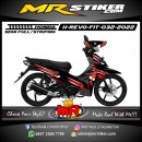 Stiker Motor decal Honda Revo FIT Red Sporty Race Line Graphic