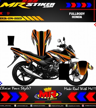 Stiker Motor Decal Honda Verza Fullbody Orange Graphic Line Racing Modif Sporty Elegan Wrap