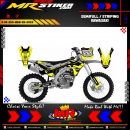 Stiker motor decal Kawasaki KX 250 New Grey Yellow Line Graphic Race Track Modif Body Wrap